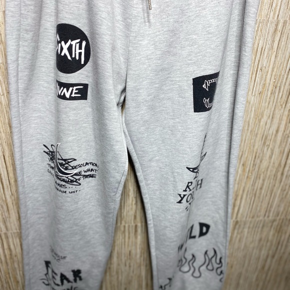 SIXTH JUNE PARISCREW LOVE JOGGER size XL GRAY tote 5 - Picture 8 of 10